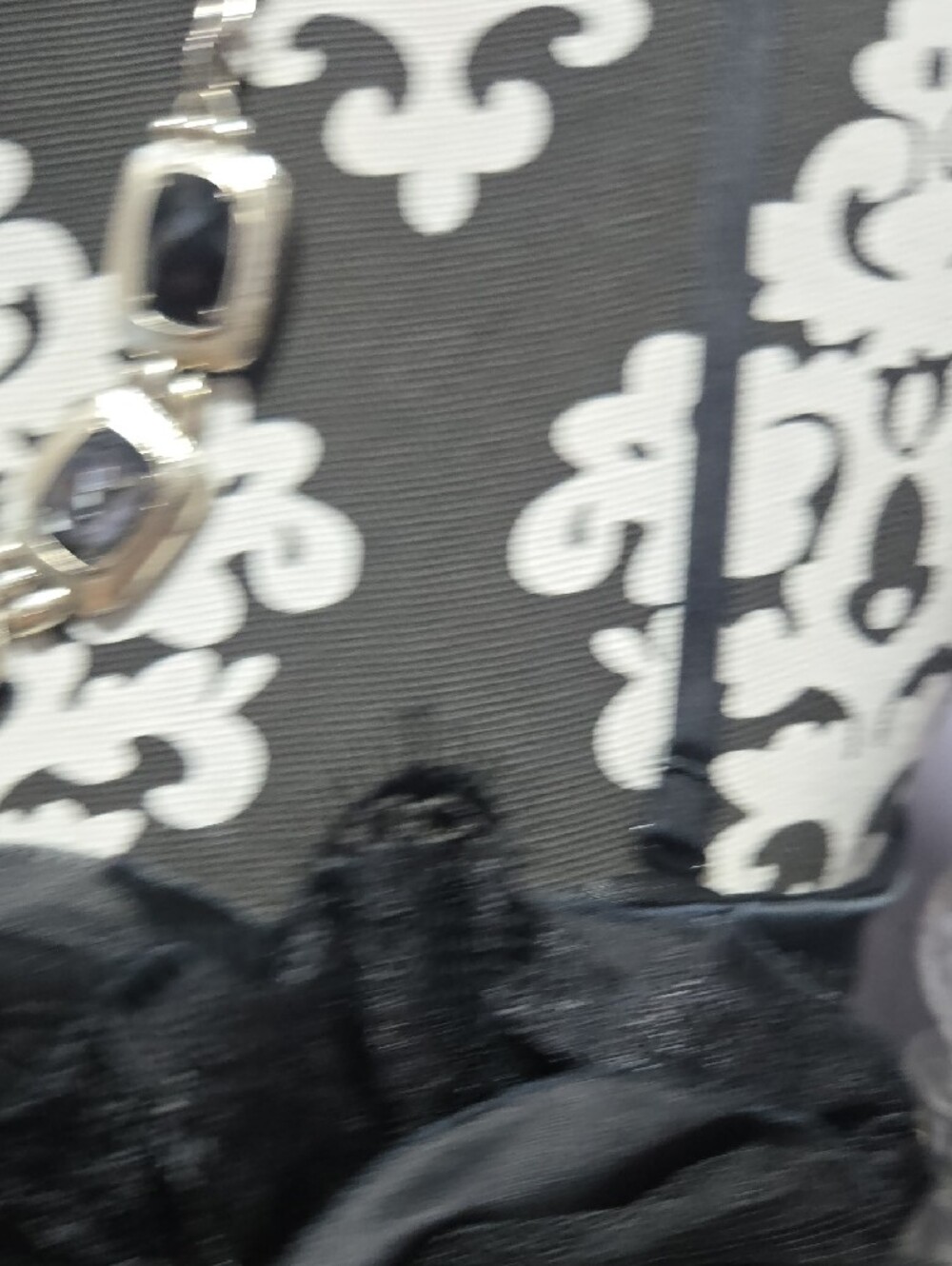 White House Black Market Black and Floral Strapless Top - Picture 5 of 13